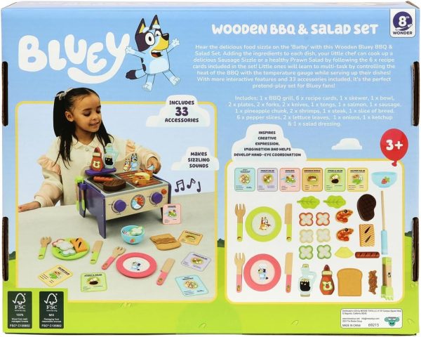 Bluey - Dine in with Bluey Set, 32-Piece Wooden Toy Set with Magic Asparagus, Plates, Utensils & More, Perfect for Role-Play & Imaginative Fun, FSC-Certified, Suitable for 3 Years & Up - Image 23