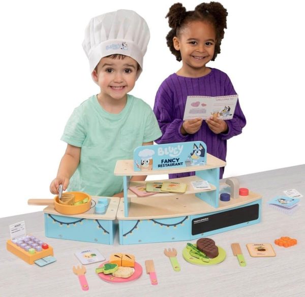 Bluey - Dine in with Bluey Set, 32-Piece Wooden Toy Set with Magic Asparagus, Plates, Utensils & More, Perfect for Role-Play & Imaginative Fun, FSC-Certified, Suitable for 3 Years & Up - Image 32