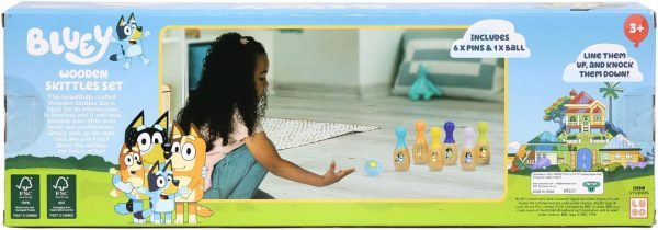 Bluey – Wooden Character “Skittles” Bowling, Indoor & Outdoor Bowling Play, 6 Character Pins and 1 Bowling Ball – FSC Certified for Children 3 Years and Up - Image 6
