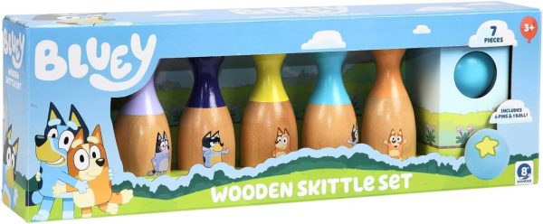 Bluey – Wooden Character “Skittles” Bowling, Indoor & Outdoor Bowling Play, 6 Character Pins and 1 Bowling Ball – FSC Certified for Children 3 Years and Up - Image 8