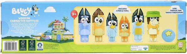 Bluey – Wooden Character “Skittles” Bowling, Indoor & Outdoor Bowling Play, 6 Character Pins and 1 Bowling Ball – FSC Certified for Children 3 Years and Up - Image 12