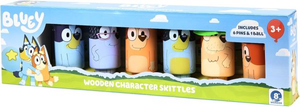 Bluey – Wooden Character “Skittles” Bowling, Indoor & Outdoor Bowling Play, 6 Character Pins and 1 Bowling Ball – FSC Certified for Children 3 Years and Up - Image 13