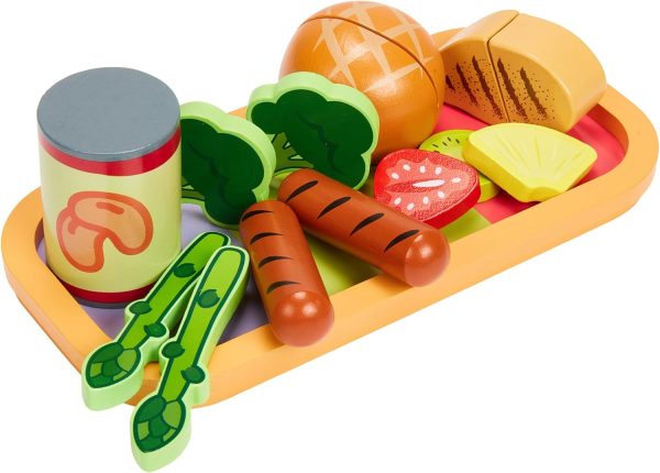 Bluey – Picnic Basket Set – 30 Piece Wooden Roleplay Toy with Carry Case, Cutlery & Pretend Food Accessories for Kids – FSC-Certified Material – Fun Imaginative Kit for 3 Years and Up - Image 14