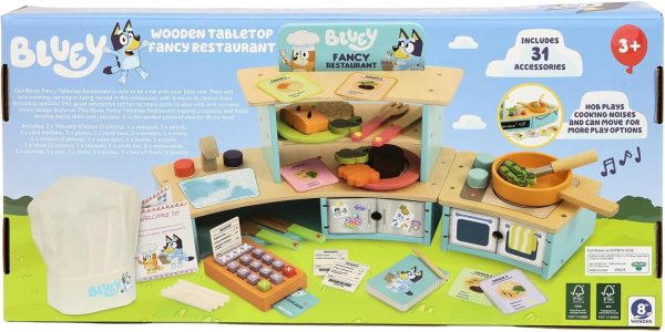 Bluey – Picnic Basket Set – 30 Piece Wooden Roleplay Toy with Carry Case, Cutlery & Pretend Food Accessories for Kids – FSC-Certified Material – Fun Imaginative Kit for 3 Years and Up - Image 35