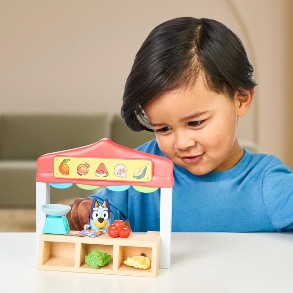 Bluey Mini Playsets Farmers Market Playset | Includes Articulated Figure with Shopping Bag and Accessories | with Dollarbucks - Image 5