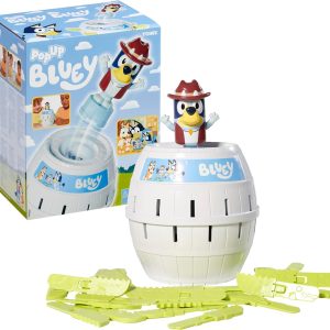 TOMY Games Pop Up Bluey Kids Game - Preschool Games and Bluey Toys for Family Game Night - Classic Board Games - Kids Toys for 2-4 Players - Ages 4 Years and Up