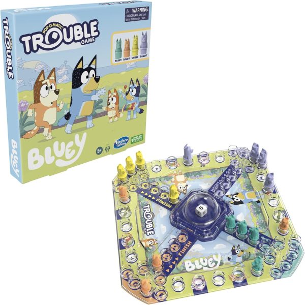 Hasbro Gaming Trouble: Bluey Edition Board Game for Kids, 2-4 Players, Race Bluey, Bingo, Bandit, or Chilli to The Finish, Ages 5 and Up (Amazon Exclusive) - Image 15