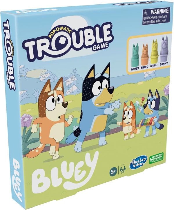 Hasbro Gaming Trouble: Bluey Edition Board Game for Kids, 2-4 Players, Race Bluey, Bingo, Bandit, or Chilli to The Finish, Ages 5 and Up (Amazon Exclusive) - Image 16