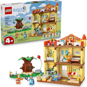 LEGO Bluey: Bluey’s Family House - Toddler Toy for 4 Year Old Boys and Girls - House Playset Includes Bluey and 5 Popular Characters - Great Birthday Gift Idea for Preschoolers - 11203